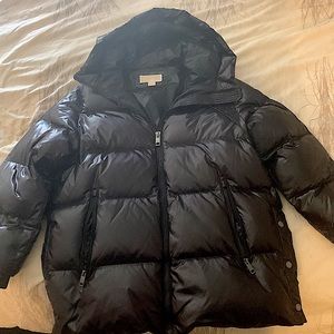 Michael Kors Black Shiny Puffer Jacket (XL Womens)